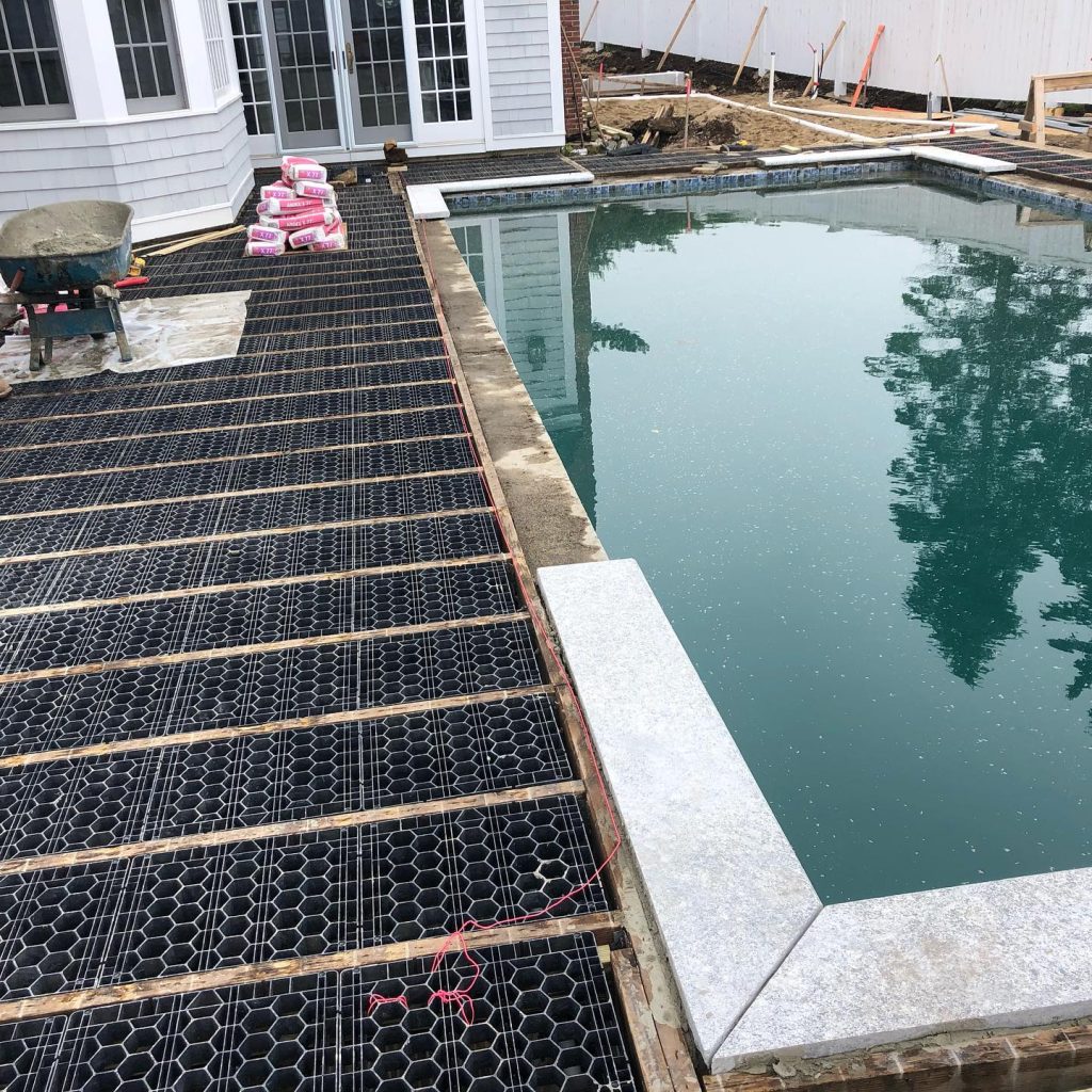 Pool deck prep for pavers