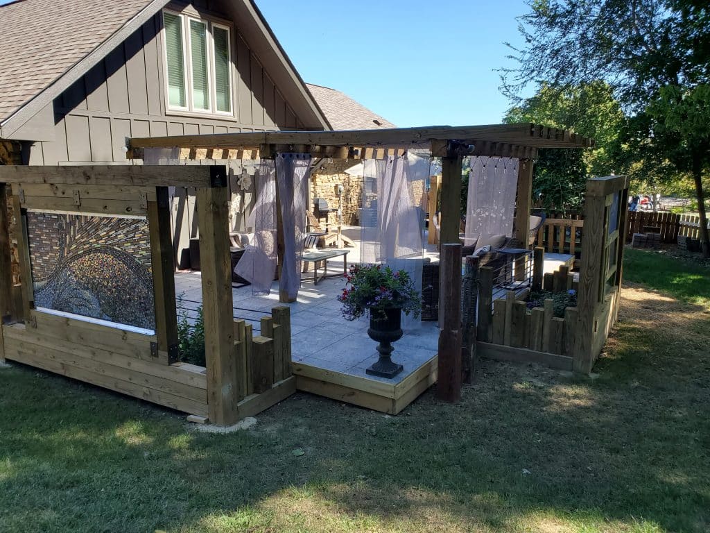 Elevated Stone Patio with StoneDeks System