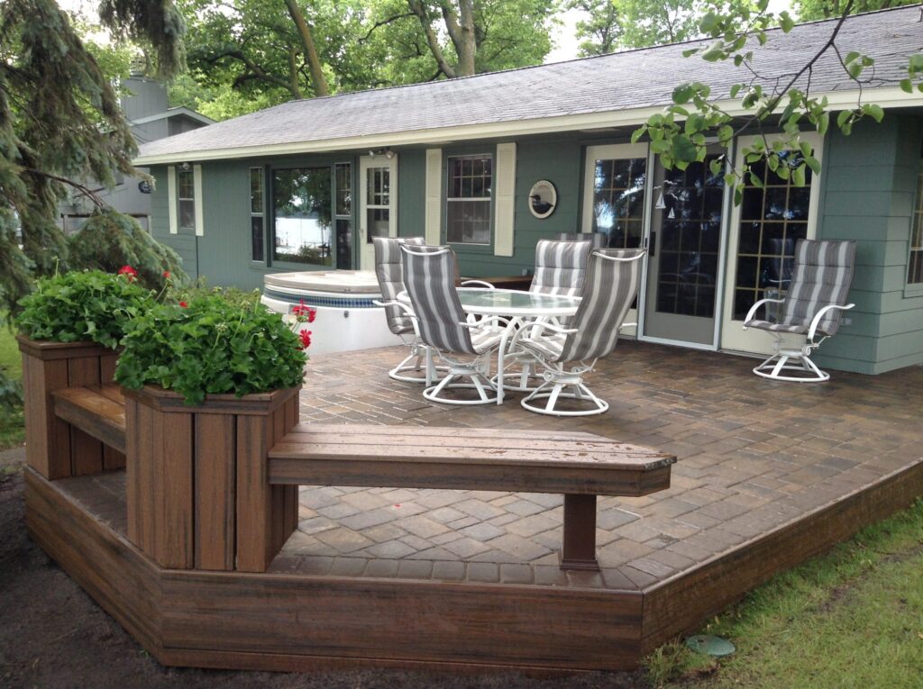Brick deck made using StoneDeks System's Silca System.