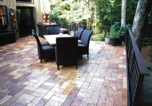 elevated concrete paver deck using the StoneDeks system